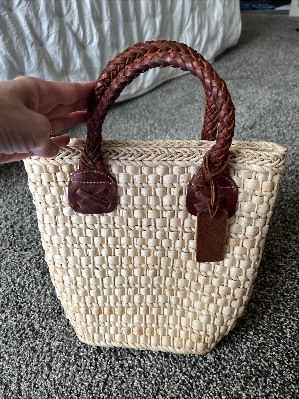 Ralph Lauren basket bag with leather handle